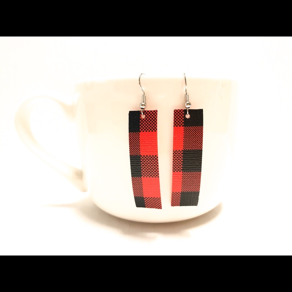 Faux leather earrings